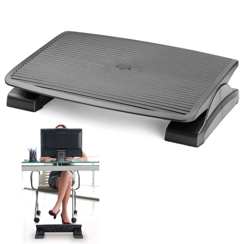 Suport ergonomic pentru picioare, unghi reglabil, suprafata antiderapanta, 45x35cm, negru - imagine 13